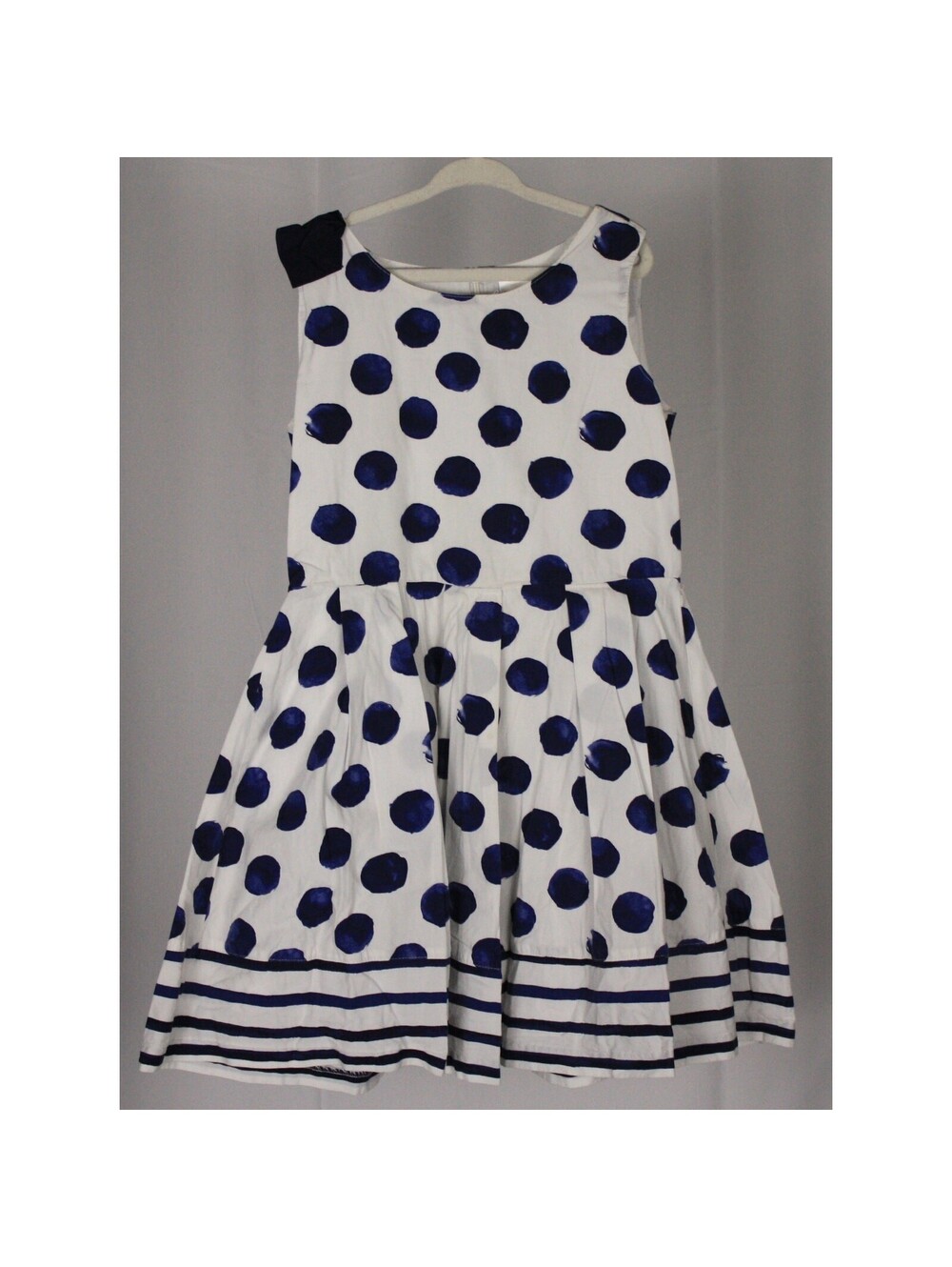 Gymboree Navy Polka Dot Sailor Dress Girls Size 8